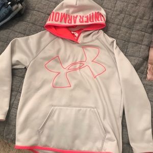 Under armor sweatshirt grey and neon